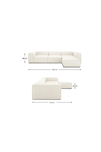 arada VesnaSoft Köşe Takımı 4 Modül (kırık Beyaz Babyface 01)