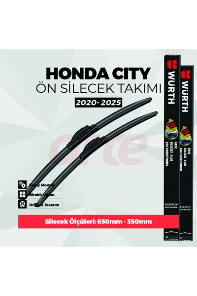 Würth Honda City Würth Flatblade PLUS Ön Silecek Takımı (2020-2025)
