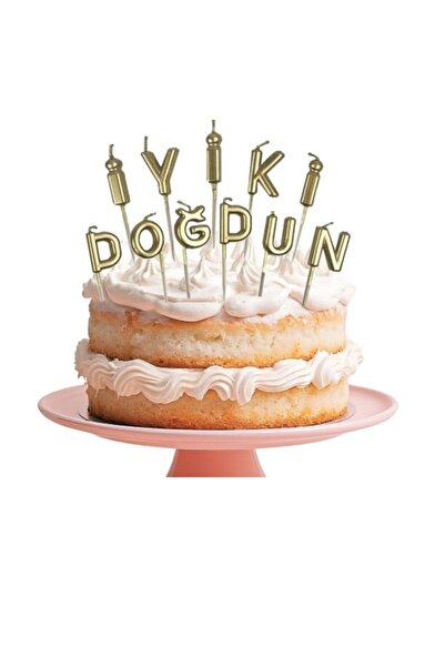 CUGY PASTA MUMU İYİ Kİ DOĞDUN HARFLİ MUM SETİ