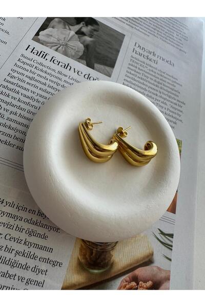 316 L Gold Çelik Küpe