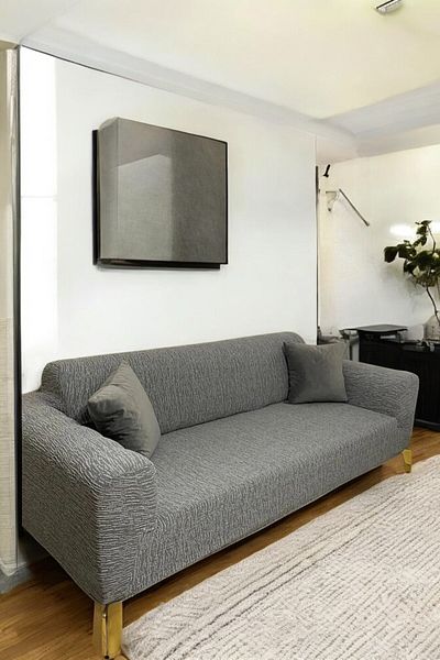 MADAME BELLA 3 Seater Jacquard Stretch Stretch Sofa Cover - Bar Pattern Elastic Seat Cover