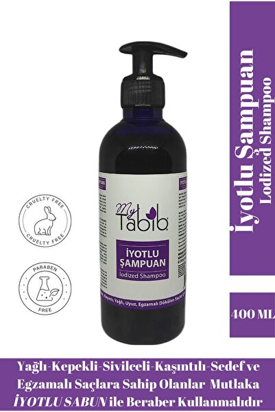 mytabib My Tabib Iyotlu Şampuan ( Yağlı, Kepekli, Kaşıntılı, Egzamalı Dökülen Saçlar Için) 400 Ml