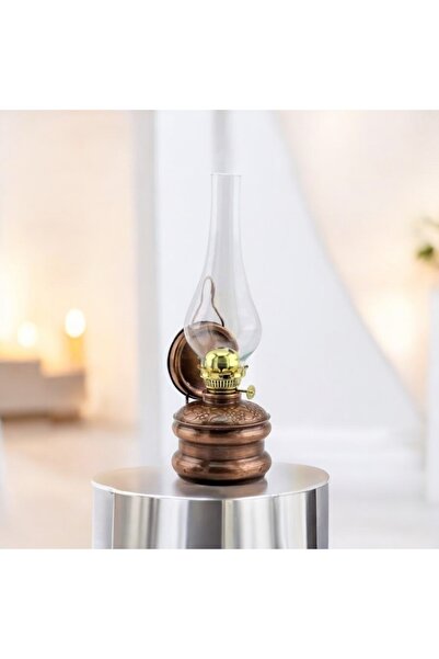 Bakır Center Gaz Lambası Bakır Gaz Lambası Masa Lambası Büyük Boy Gaz Lambası