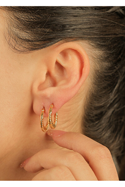 kuyumcu nurettin 1,80 Gr (gram) Midye Küpe 20  mm 14 Ayar Altın