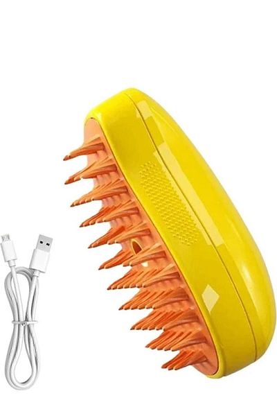 PONCİKPAZAR Steam Cat & Dog Washing Brush Comb Soft Silicone Brush Care