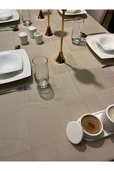 Zeren Home Cappuccino Dartless Tablecloth