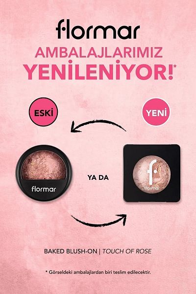 Flormar Fard de obraz copt strălucitor - Fard de obraz Baked - 045 Touch Of Rose - 8682536051453