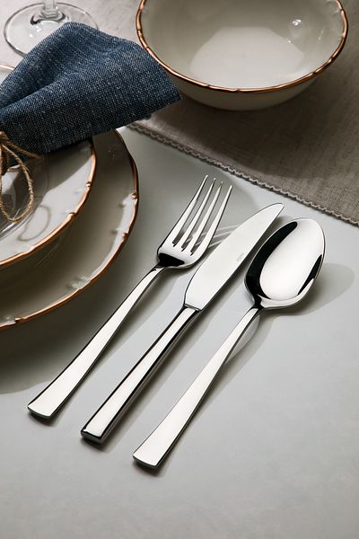 Nehir Deniz Plain 6 Person 18 Piece Fork Spoon Knife Set