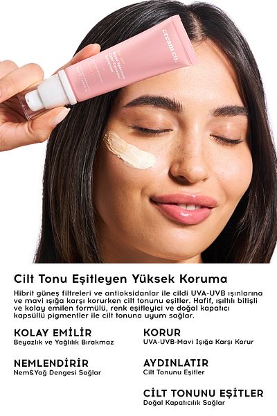 Cream Co. Farbiger Sonnenschutz mit Lichtschutzfaktor 50 Cc |   Aufhellender Anti-Makel-Hauttonausgleicher |   Alle Hauttypen