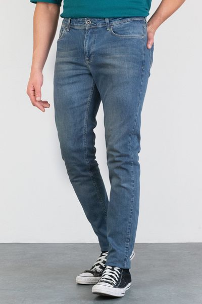 HLT JEANS Ανδρικό τζιν τζιν τζιν παντελόνι τζιν με λεπτή εφαρμογή, ανοιχτό μπλε, τριμμένο Hlthe001943a