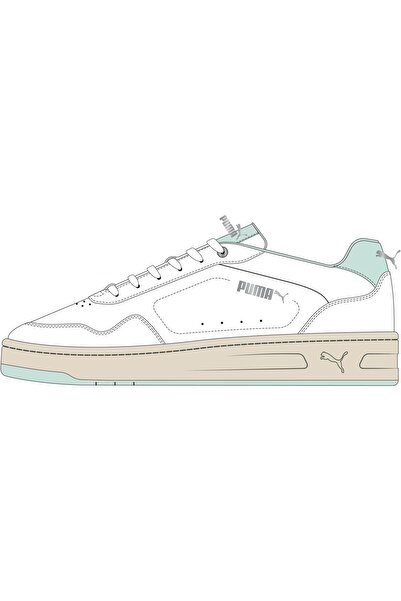 Puma Court Classy PUMA White-Peaceful Blue-PU