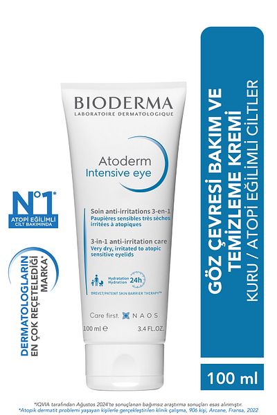 Bioderma Atoderm Intensive Eye Dry Atopy Prone Augenkonturcreme und Reinigung Hyaluronsäure 100 ml