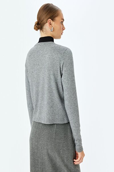 Koton Gray Women's Cardigan 5Wak90702Ht