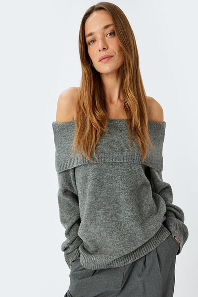 Koton 5Wak90663Ht Model Gray Women's Sweater