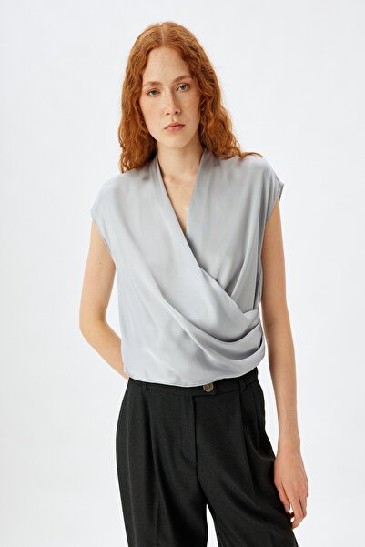 Koton 5Sak60064Uw Model Gray Women's Blouse