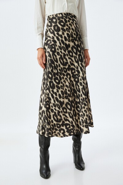 Koton Жіноча спідниця з візерунком чорна 5WAK70174UW