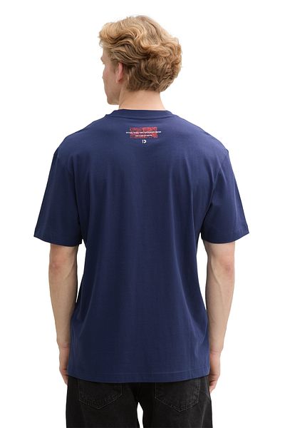 Tom Tailor Denim Pánské černé tričko s borůvkami