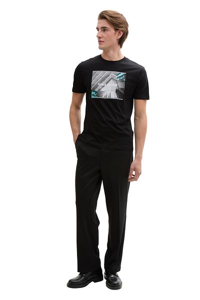 Tom Tailor Denim Pánské černé tričko