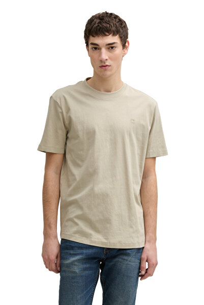 Tom Tailor Denim Beigefarbenes Abbey Stone T-Shirt für Herren