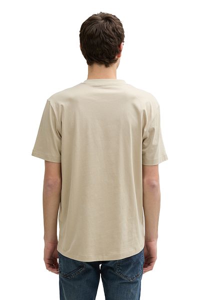 Tom Tailor Denim Beigefarbenes Abbey Stone T-Shirt für Herren