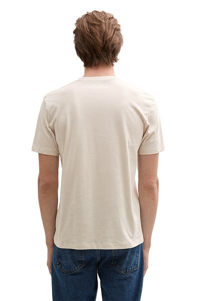 Tom Tailor Denim Beigefarbenes Herren-T-Shirt – Cold Style