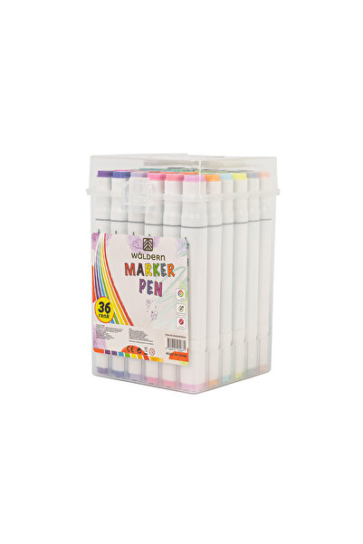 Waldern Premium Double Sided Pencil Set of 36 - Plastic Carry and Protect Bag