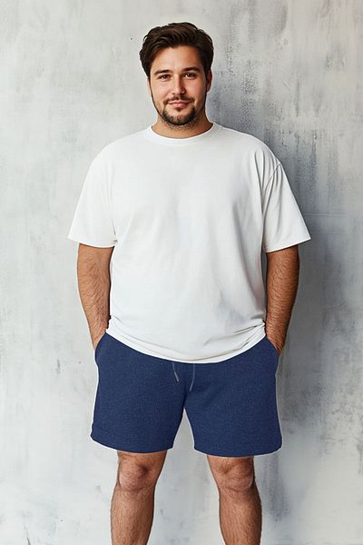 Trendyol Collection Námořnická modř Regular/Normal Fit šortky a bermudy s texturou základní velikosti