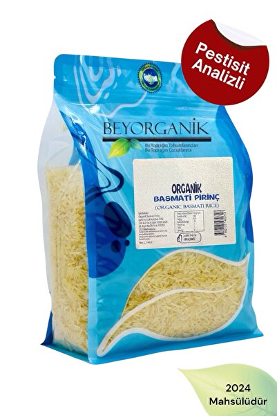 BEYORGANİK ORGANİK  Basmati Pirinç 2,5kg (PESTİSİT ve AFLATOKSİN ANALİZLİ)