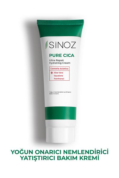 SİNOZ Pure Cica Intensive Repair Beruhigende Feuchtigkeitspflegecreme 50 ml für gereizte, geschädigte Haut