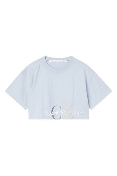 Calvin Klein Tricou de damă albastru cu gât rotund