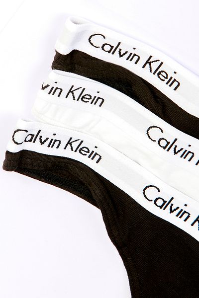 Calvin Klein Schwarzes Höschen mit signiertem Taillenband für Damen 000qd3587e-wzb