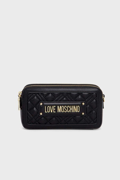 Love Moschino Τσάντα με διπλό φερμουάρ και λουράκι αλυσίδας με λογότυπο BAG J...