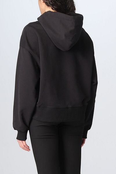 Calvin Klein Jeans Hanorac de damă cu guler cu glugă cu model bloc negru - J20J220434BEH