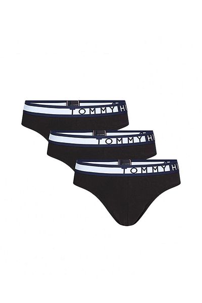 Tommy Hilfiger Slip boxer negru 3P pentru bărbați UM0UM01227
