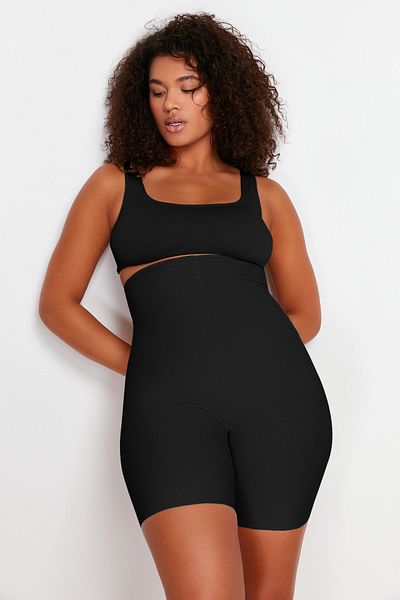 Trendyol Curve Schwarzes Plus-Size-Recovery-Korsett TBBAW24DK00002