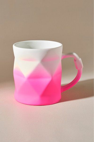 Karaca Pink Soft Touch Geo Mug - 450 ml