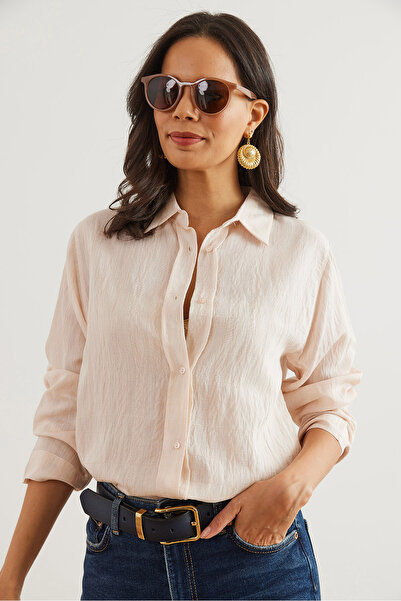 Olalook Dámská košile Stone Light Transparent Stripe Gml- 19001279