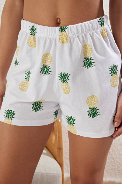 Trendyol Collection Sada pleteného pyžama White Mix Single Jersey Thmss25Pt00062