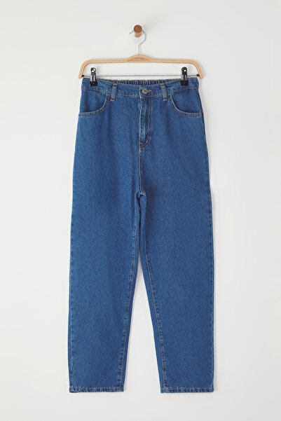 TRENDYOLKIDS Μπλε Boy's Balloon Fit 100% βαμβακερό τζιν παντελόνι τζιν TKDSS25JE00002