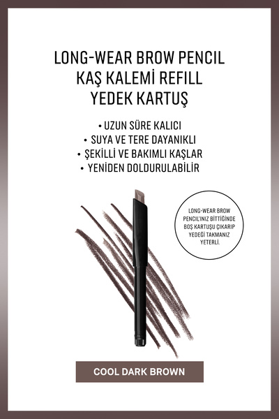 BOBBI BROWN Long-Wear Brow Pencil Kaş Kalemi Refill-Cool Dark Brown