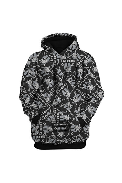 usateamfans Oakland Raiders 3D Oversize Hoodie