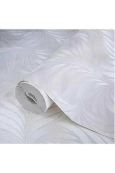 Adawall Seven 7812-1 Beyaz Yaprak Desenli Duvar Kağıdı 16,50 M2