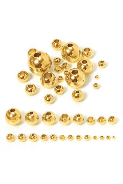 Choice1 2mm x hole1mm Gold color 100pcs Gold Color Stainless Steel Spacer Bea...