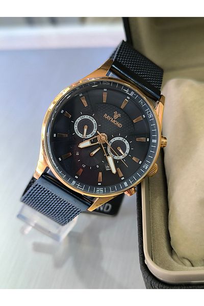 Raymond Mesh Steel Cord Men's Wristwatch