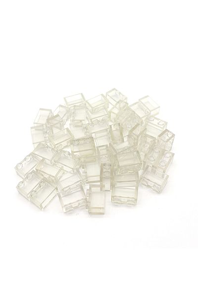 Brilliant Deer 100pcs Transparent 100pcs Moc Transparent 1x2 Dots Thick Building Blocks Classic Diy Bricks Accesso