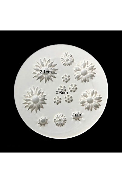 Choice قالب 1 قطعة قالب سيليكون على شكل باقة زهور من طين البوليمر لصنع أقراط ...