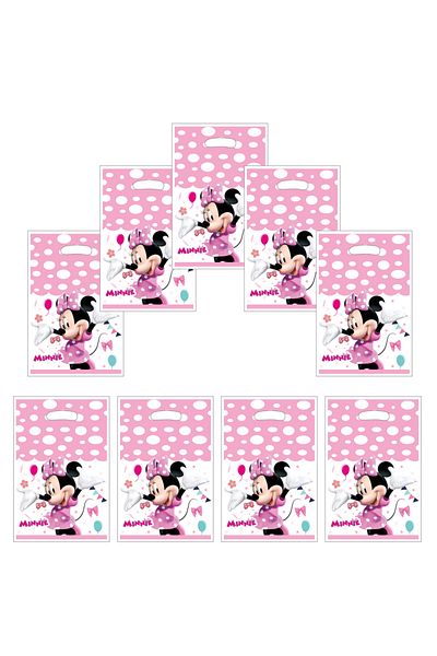 Miniso 30pcs 25x16.5cm fenseminizgmdai Minnie Birthday Party Gift Bags Candy Bags Goody Bags Mickey Mouse B