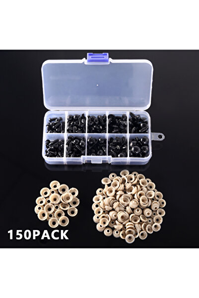 Choice 150 قطعة 150/500 قطعة عيون دمى سوداء بأحجام متعددة صناعة يدوية حيوانات...