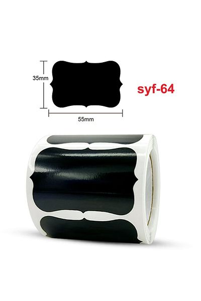 Choice Syf-64 120pcs/roll 3 Styles Removable Blackboard Stickers Waterproof Chalkboard Labels 1.4*2.2in For