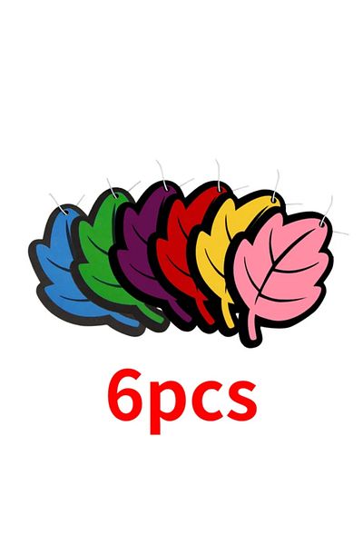 Choice 6pcs 6pcs Car Air Freshener Natural Scented Tea Paper Auto Hanging Vanilla Perfume Fragrance Leaf Sh
